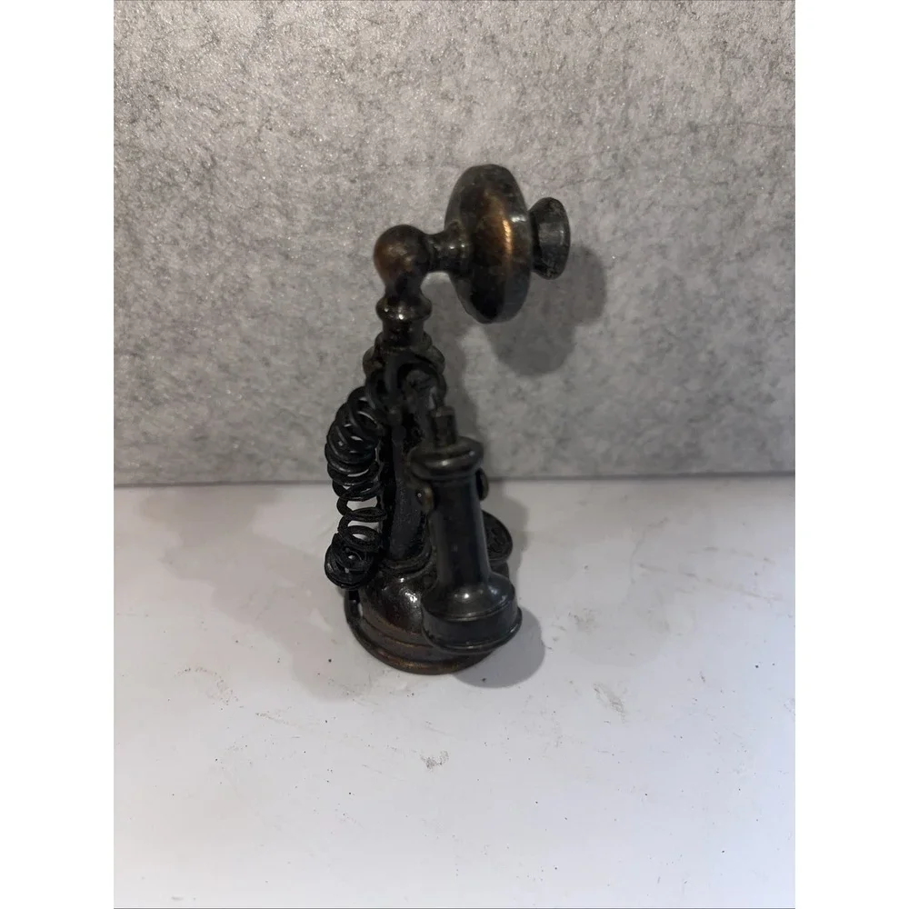 VTG Miniature Diecast Metal Candlestick Telephone Pencil Sharpener Schoolgirl